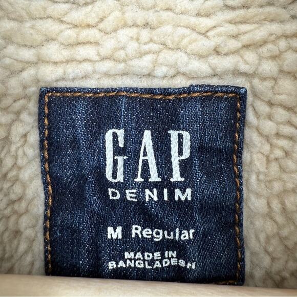 GAP Kid's Sherpa Lined Denim Jacket Trucker Size M‎ 8-9 - Picture 3 of 8